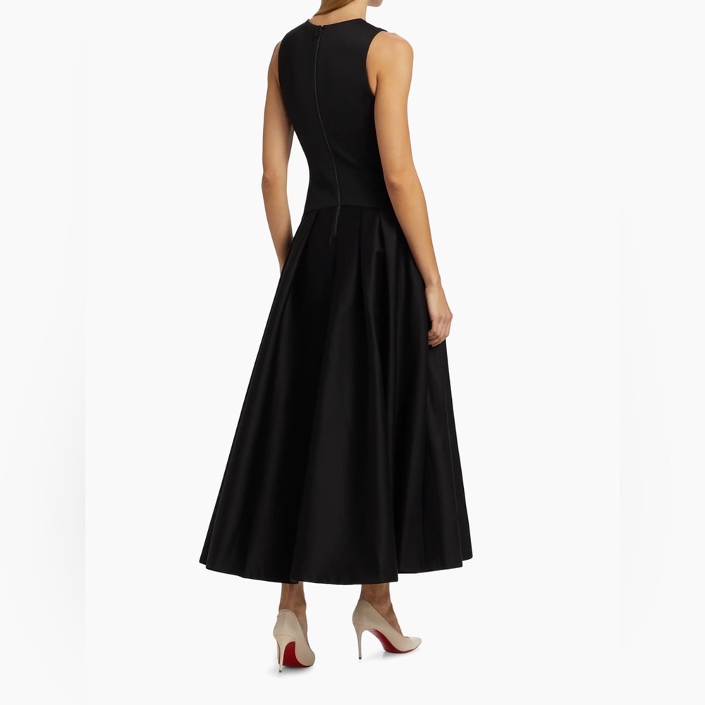 Alice + Olivia | Adley sleeveless A-line midi dress Black, size 8 | NEW - Picture 3 of 4